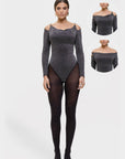 Aziza - The Lumina Drape Silhouette All-in-One Bodysuit