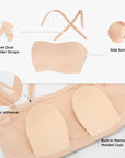 Mila - Strapless Anti-Slip Bandeau Bra – FeelSoft™ Fabric & Molded Cups