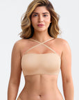 Mila - Strapless Anti-Slip Bandeau Bra – FeelSoft™ Fabric & Molded Cups