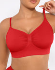 Ashley - Seamless Shaping Bra with Adjustable Shoulder Straps - Bella Fit USSRed