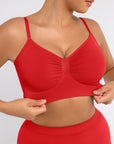 Ashley - Seamless Shaping Bra with Adjustable Shoulder Straps - Bella Fit USSRed