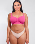 Ashley - Seamless Shaping Bra with Adjustable Shoulder Straps - Bella Fit USSPink