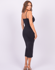 Azura - Shaper Maxi Jurk V-Hals En Spaghetti Schouderbandjes - Bella Fit™