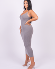 Azura - Shaper Maxi Jurk V-Hals En Spaghetti Schouderbandjes - Bella Fit™