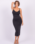 Azura - Shaper Maxi Jurk V-Hals En Spaghetti Schouderbandjes - Bella Fit™