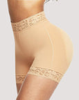 Cindy - High Waist Lace Butt Lifter Tummy Control Panty - Bella Fit USSBeige
