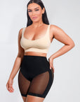 Madison - Tummy Slimming Low Back Mesh Butt Lifter - Bella Fit USXSBlack