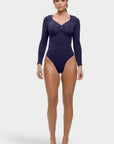 Stefanie Long Sleeve - Sculpting Bodysuit – Seamless Thong, Chest Support & Tummy Control