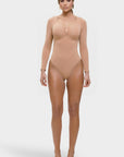 Stefanie Long Sleeve - Sculpting Bodysuit – Seamless Thong, Chest Support & Tummy Control