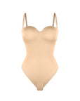 Monica - One - Piece Thong Bodysuit with Underwire, Removable Waist Straps & Abdomen Shaping - Bella Fit USBeigeS