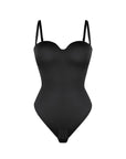 Monica - One - Piece Thong Bodysuit with Underwire, Removable Waist Straps & Abdomen Shaping - Bella Fit USBlackS