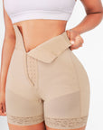Valentina 2.0 - Boned Sculpt High-Waist BBL Shorts - Bella Fit USBeigeXS