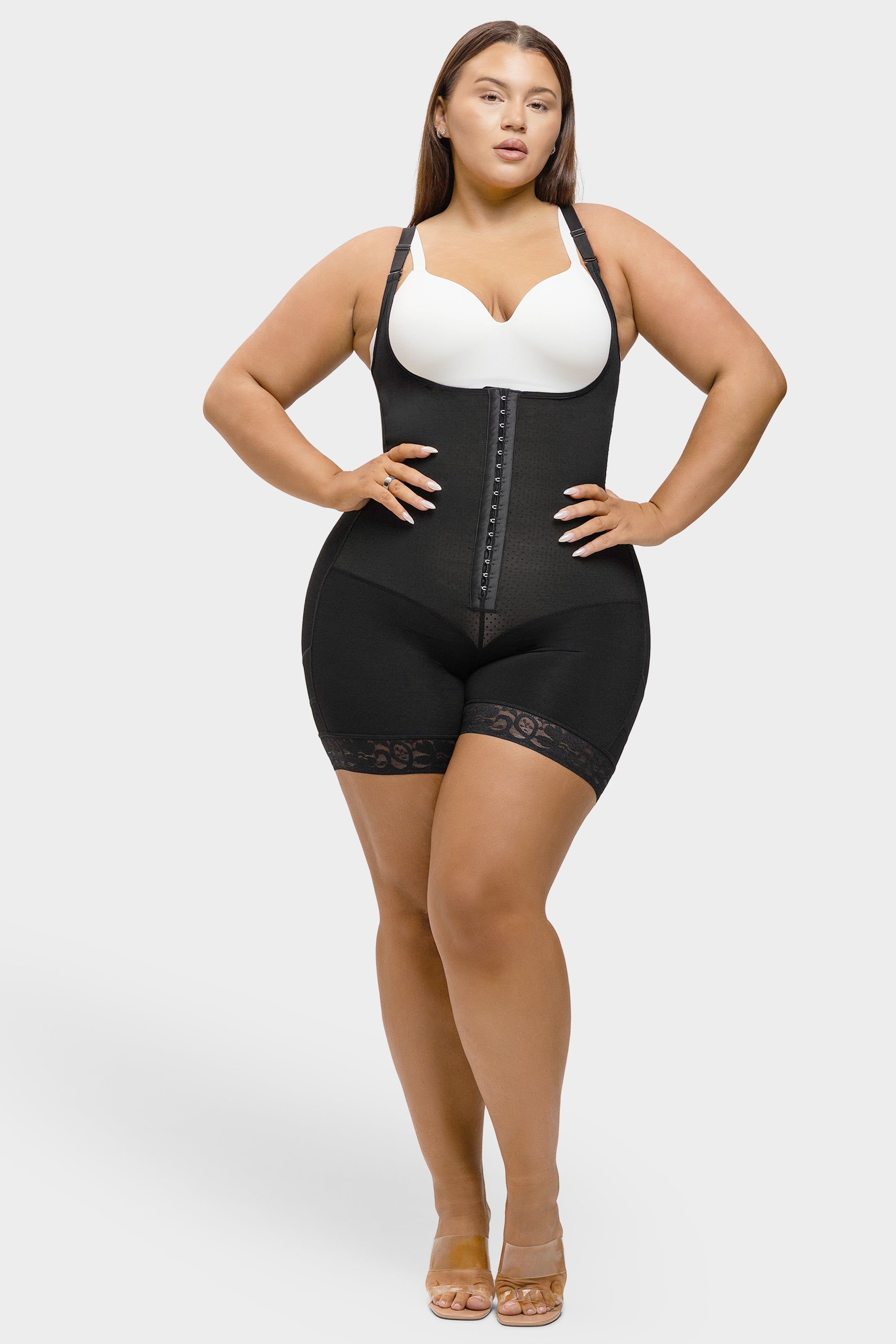 Felicia Short Powernet® - Core Sculpt Open Bust Shaping Bodysuit