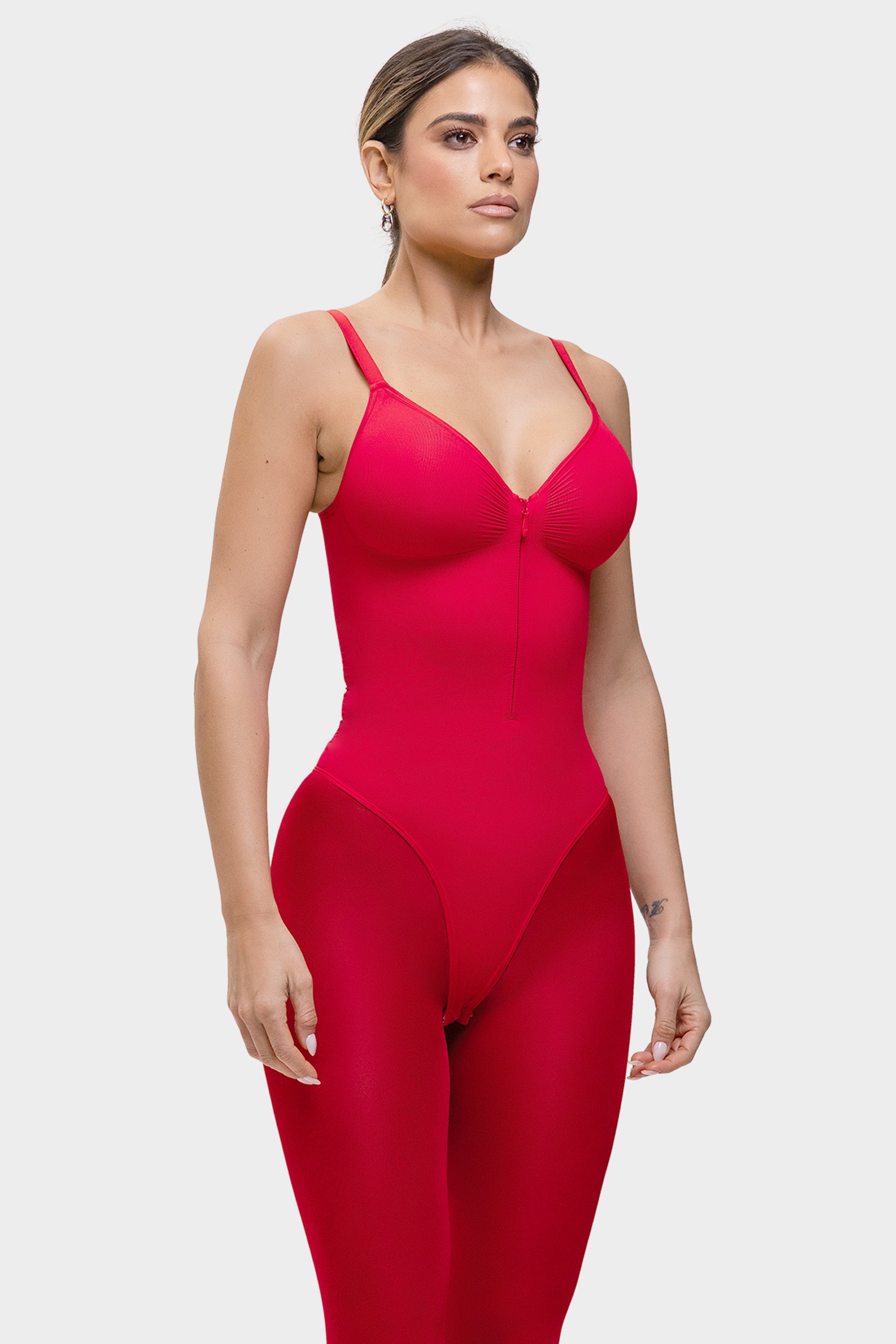 Stefanie Zipper – Extreme Snatching Bodysuit – Built-In Chest Support &amp; Inner Clips