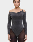 Aziza - The Lumina Drape Silhouette All-in-One Bodysuit