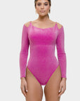Aziza - The Lumina Drape Silhouette All-in-One Bodysuit