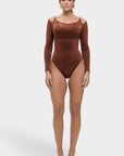 Aziza - The Lumina Drape Silhouette All-in-One Bodysuit