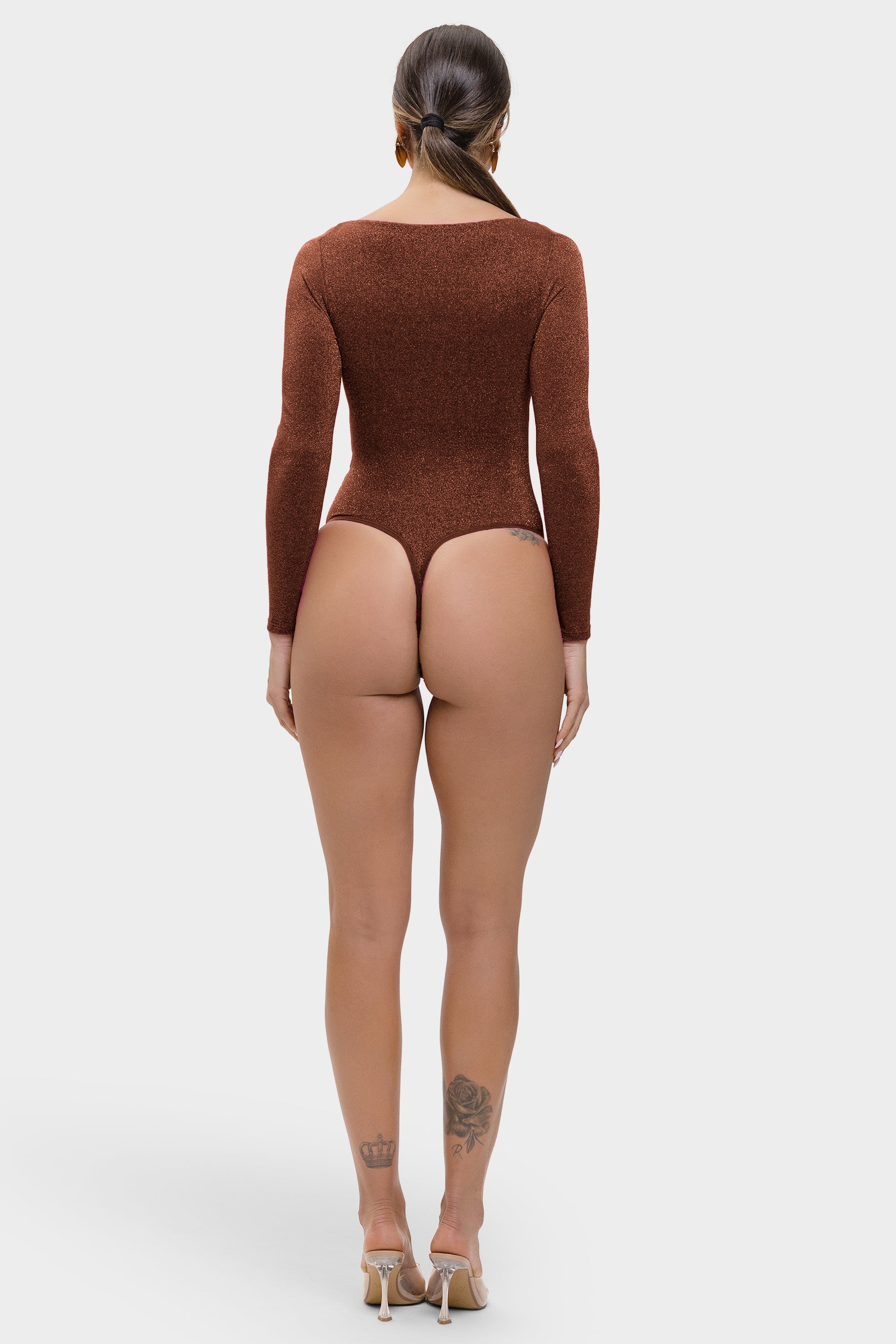Aziza - The Lumina Drape Silhouette All-in-One Bodysuit