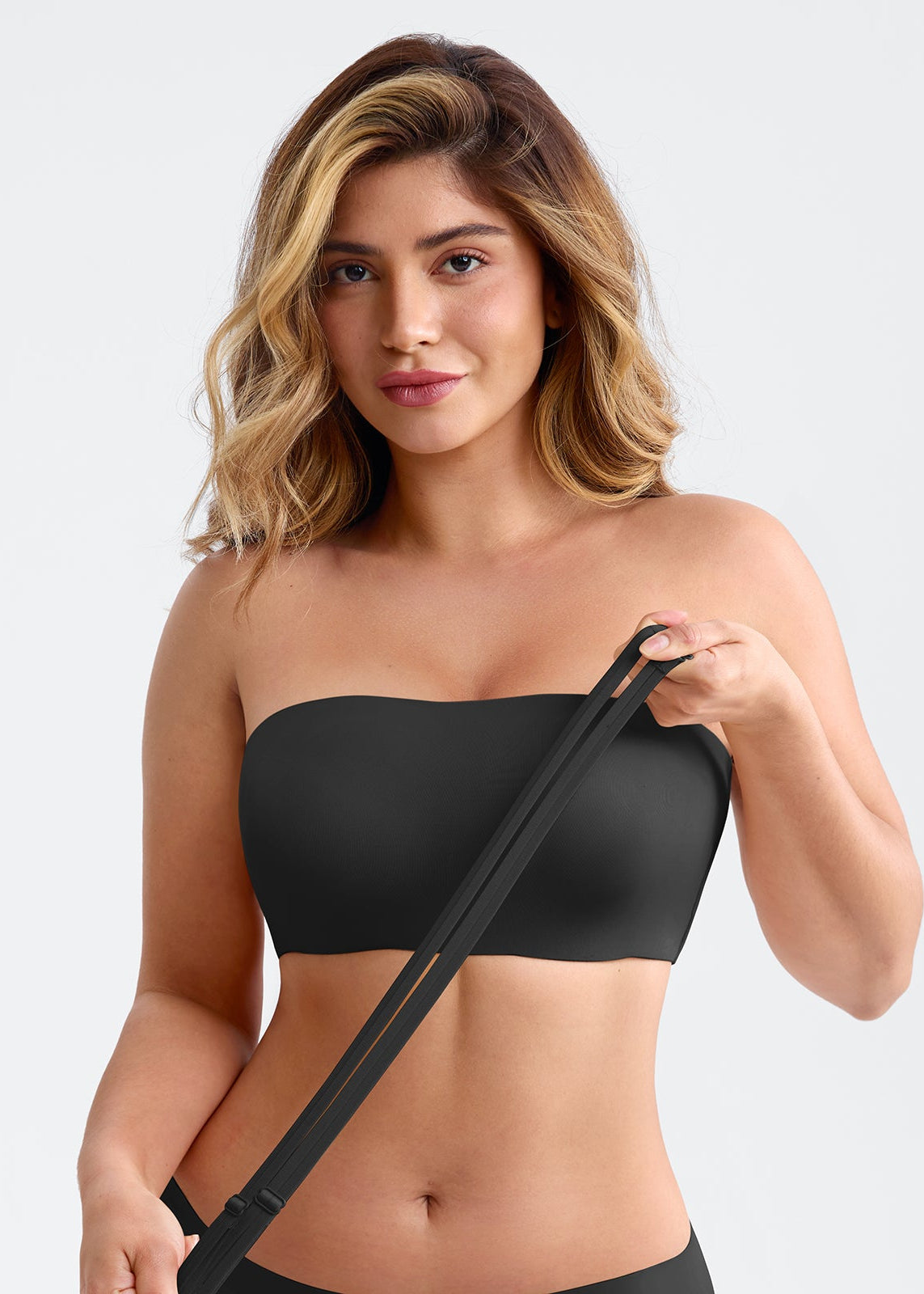 Mila - Strapless Anti-Slip Bandeau Bra – FeelSoft™ Fabric &amp; Molded Cups