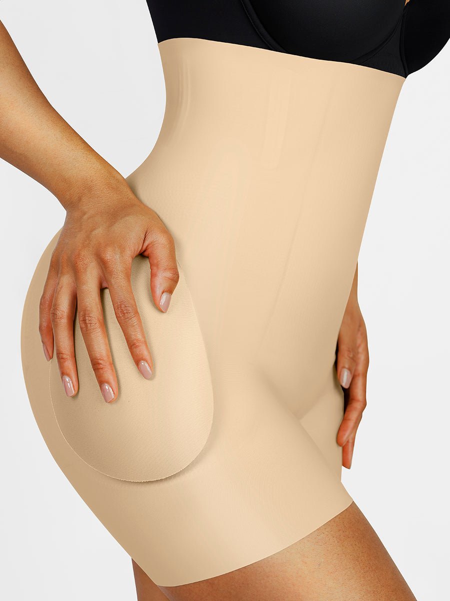 Angelina - High-waisted Butt Lifter With Removable Hip Pads - Bella Fit USSBlack