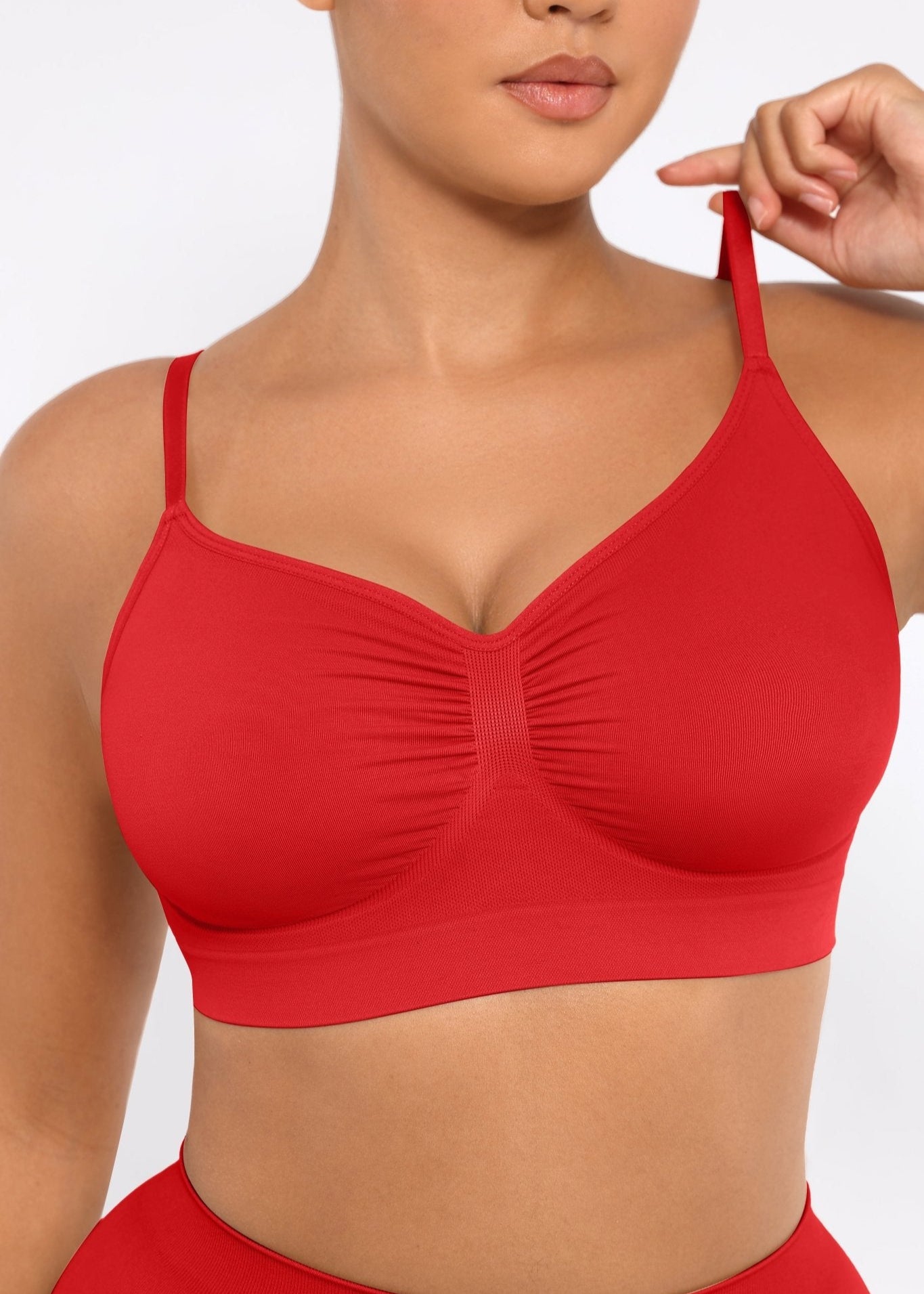 Ashley - Seamless Shaping Bra with Adjustable Shoulder Straps - Bella Fit USSRed