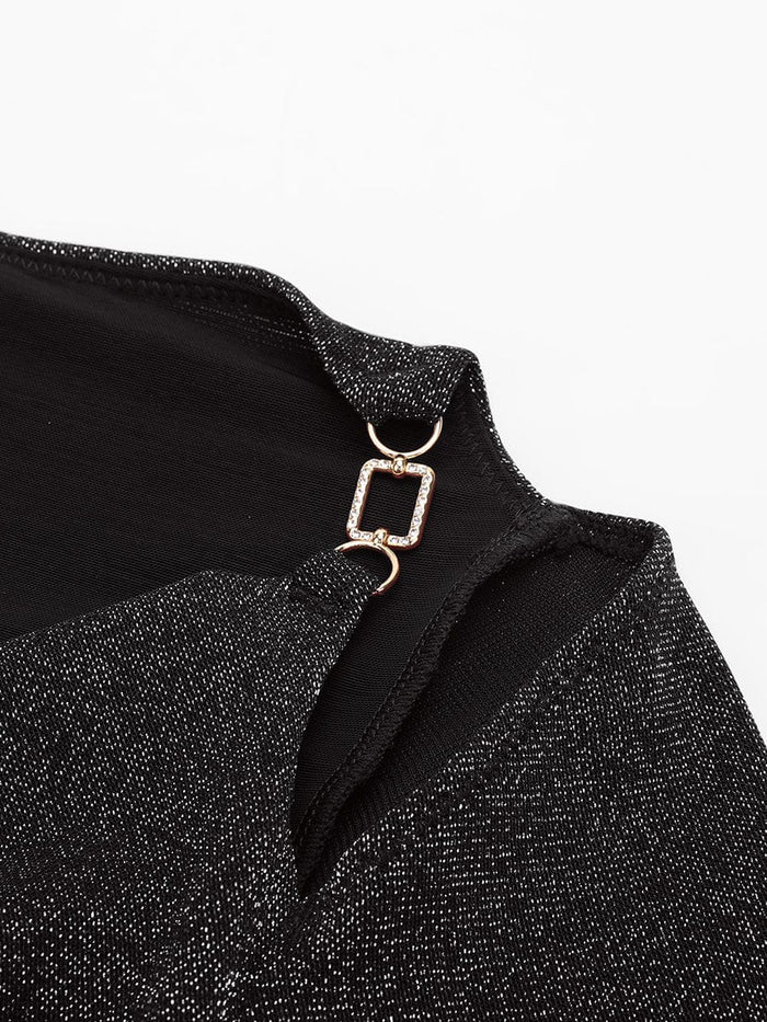 Aziza - The Lumina Drape Silhouette All-in-One Bodysuit