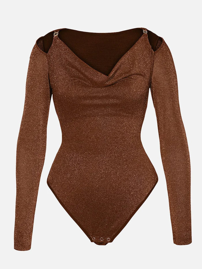 Aziza - The Lumina Drape Silhouette All-in-One Bodysuit