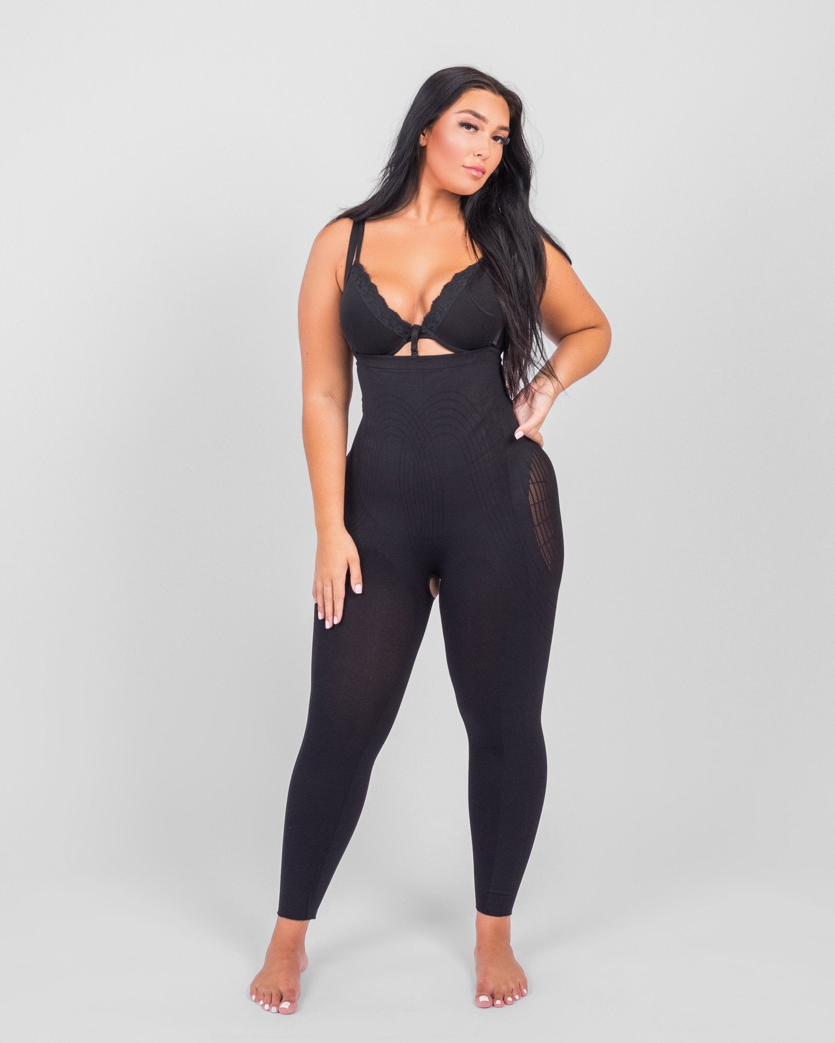 Dhalia - Seamless Power Mesh Body Shaper - Bella Fit USXS/SBlack