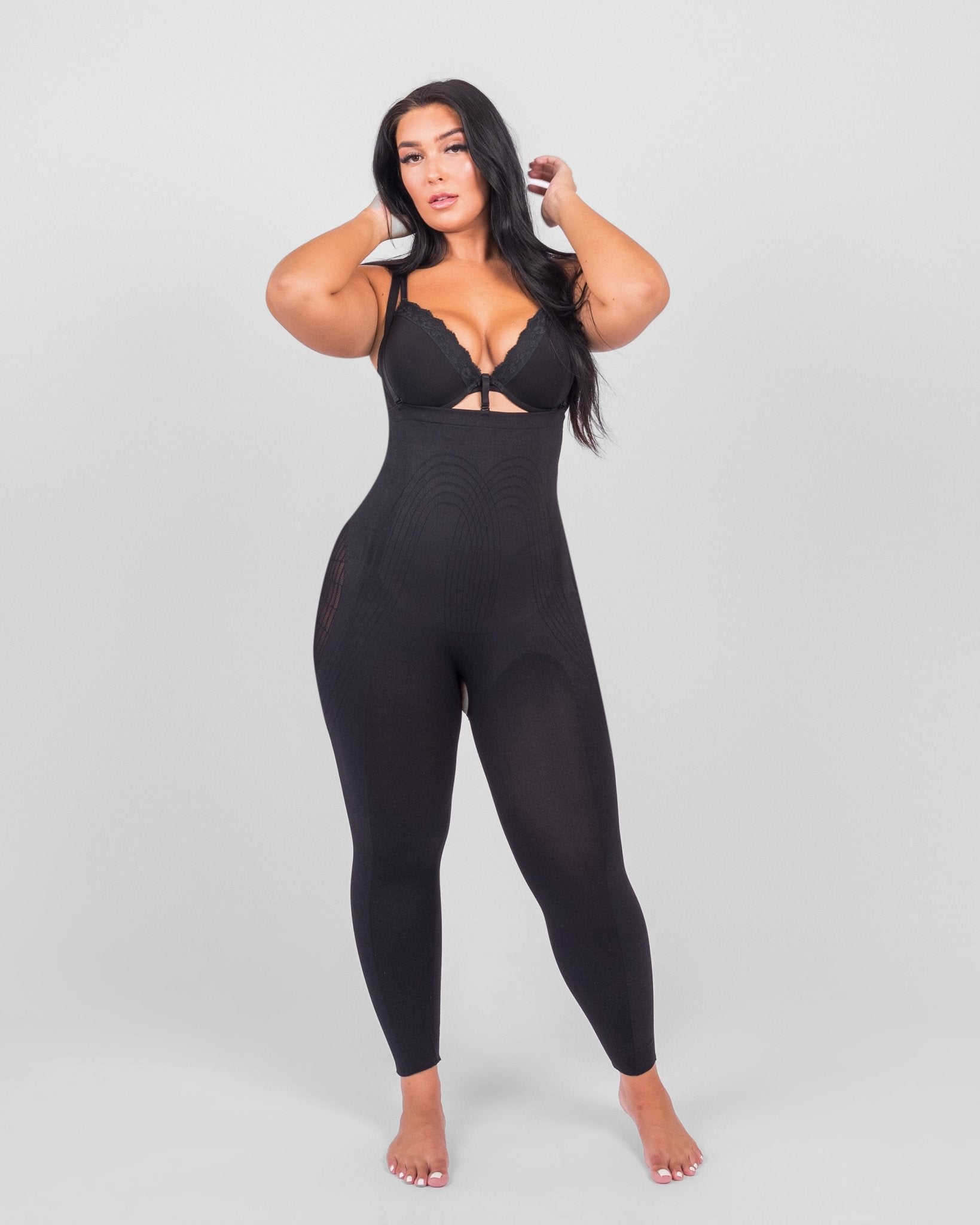 Dhalia - Seamless Power Mesh Body Shaper - Bella Fit USXS/SBlack