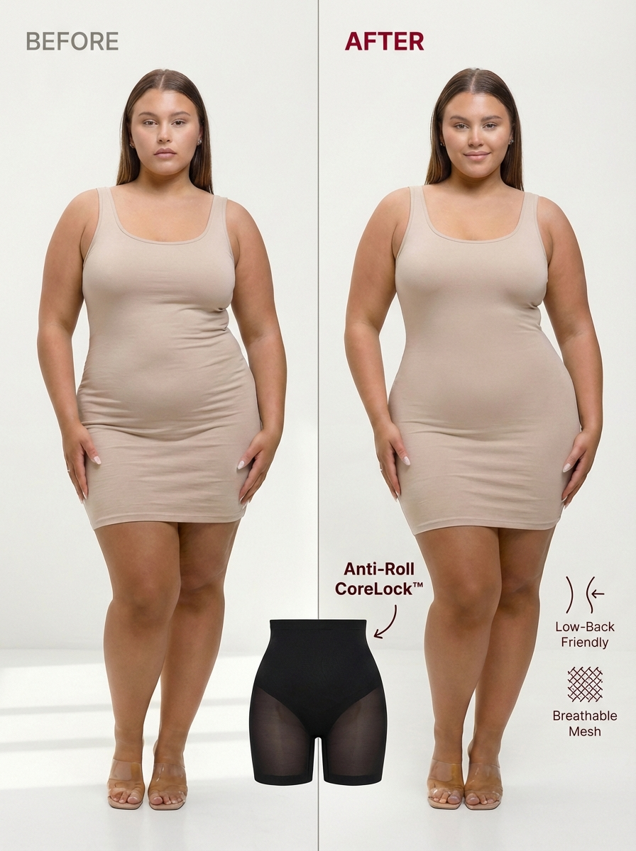 Madison Mid Waist & Low-Back CoreLock™ Faja Reductora de Abdomen & Levanta Glúteos