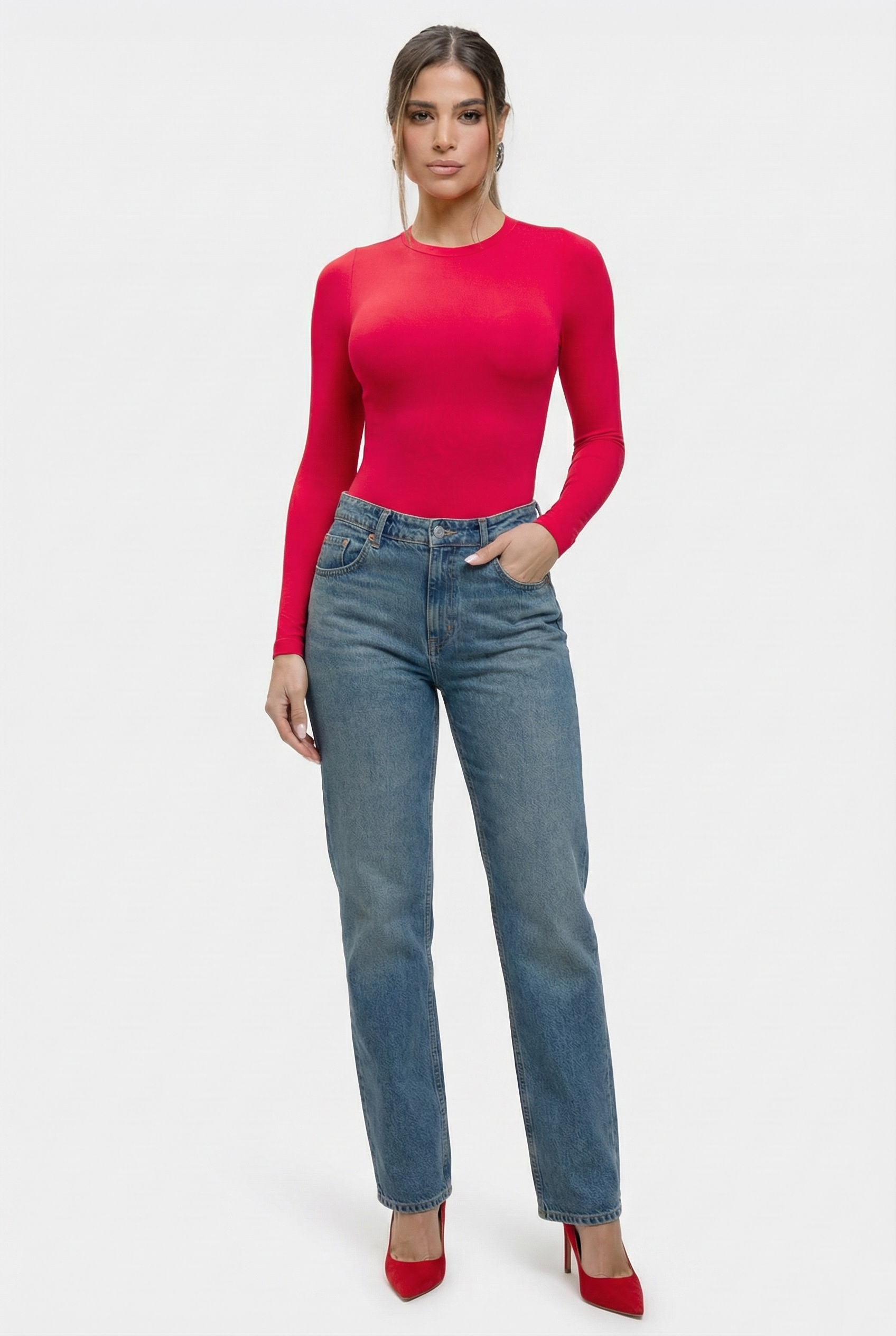 Milena - The Ultra Soft Sculpted Silhouette Seamless Long-Sleeve Bodysuit