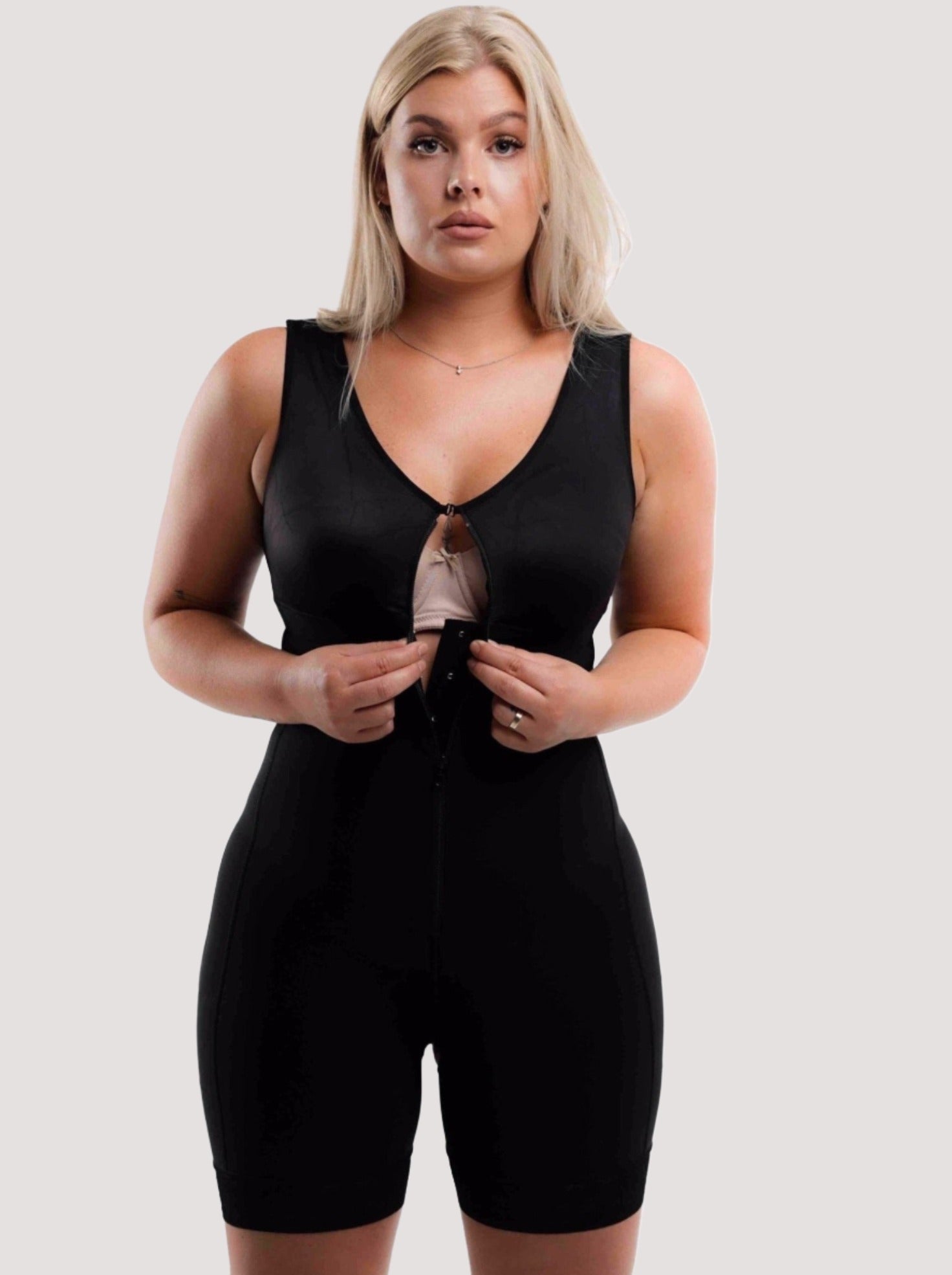 Jennifer - Full Coverage Sculpting Bodysuit Shaper - Bella Fit USSBlack