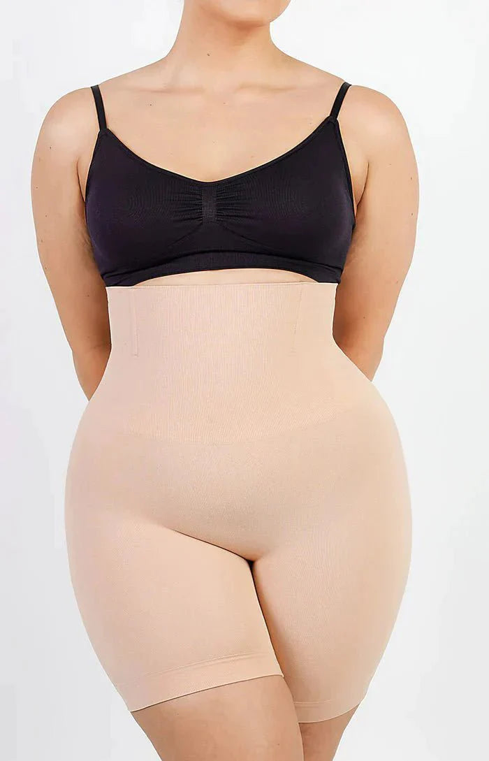 Leonie - High Waist Sculpting Shorts - Bella Fit USBeigeXS/S