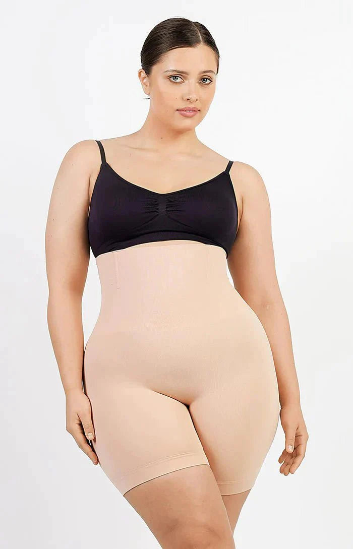 Leonie - High Waist Sculpting Shorts - Bella Fit USBeigeXS/S