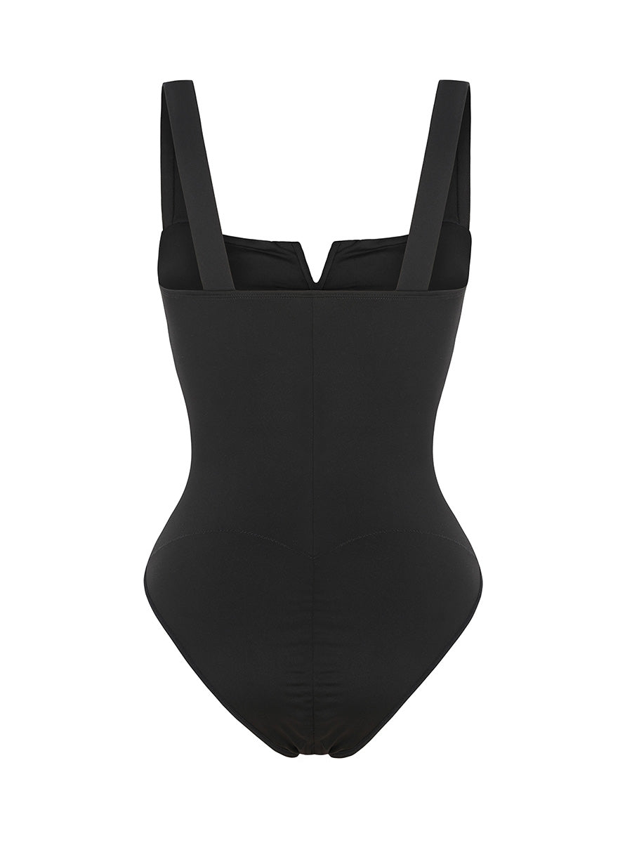 Lilou - Square Collar Bodysuit - Bella Fit USSWhite