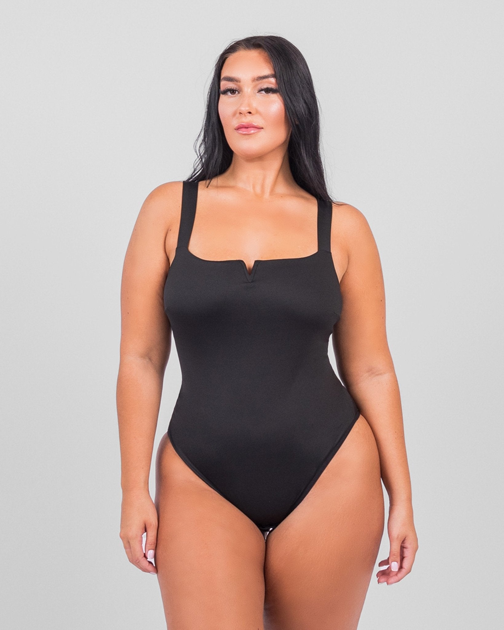 Lilou - Square Collar Bodysuit - Bella Fit USSBlack