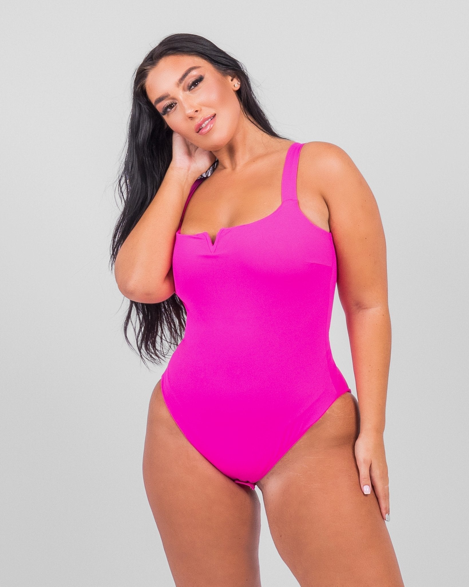 Lilou - Square Collar Bodysuit - Bella Fit USSPink