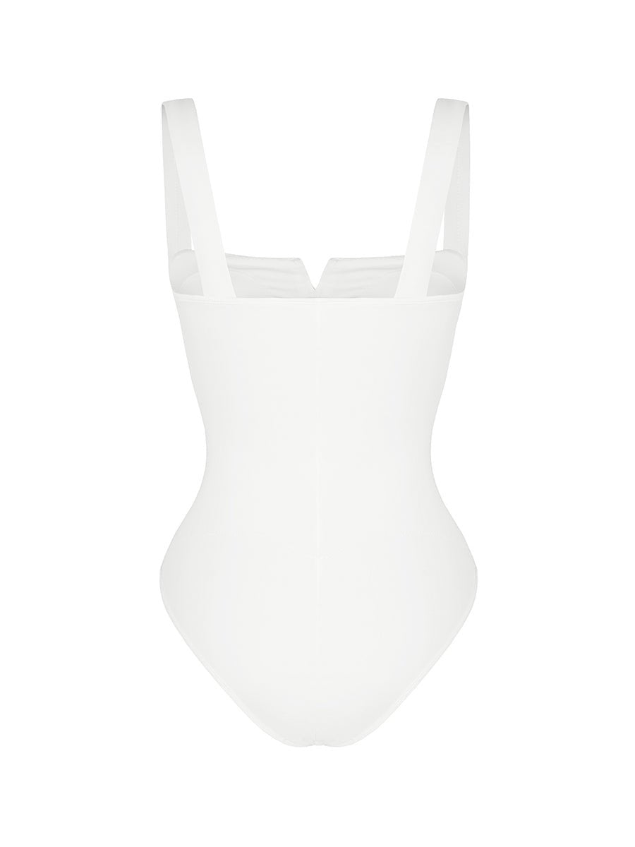 Lilou - Square Collar Bodysuit - Bella Fit USSWhite