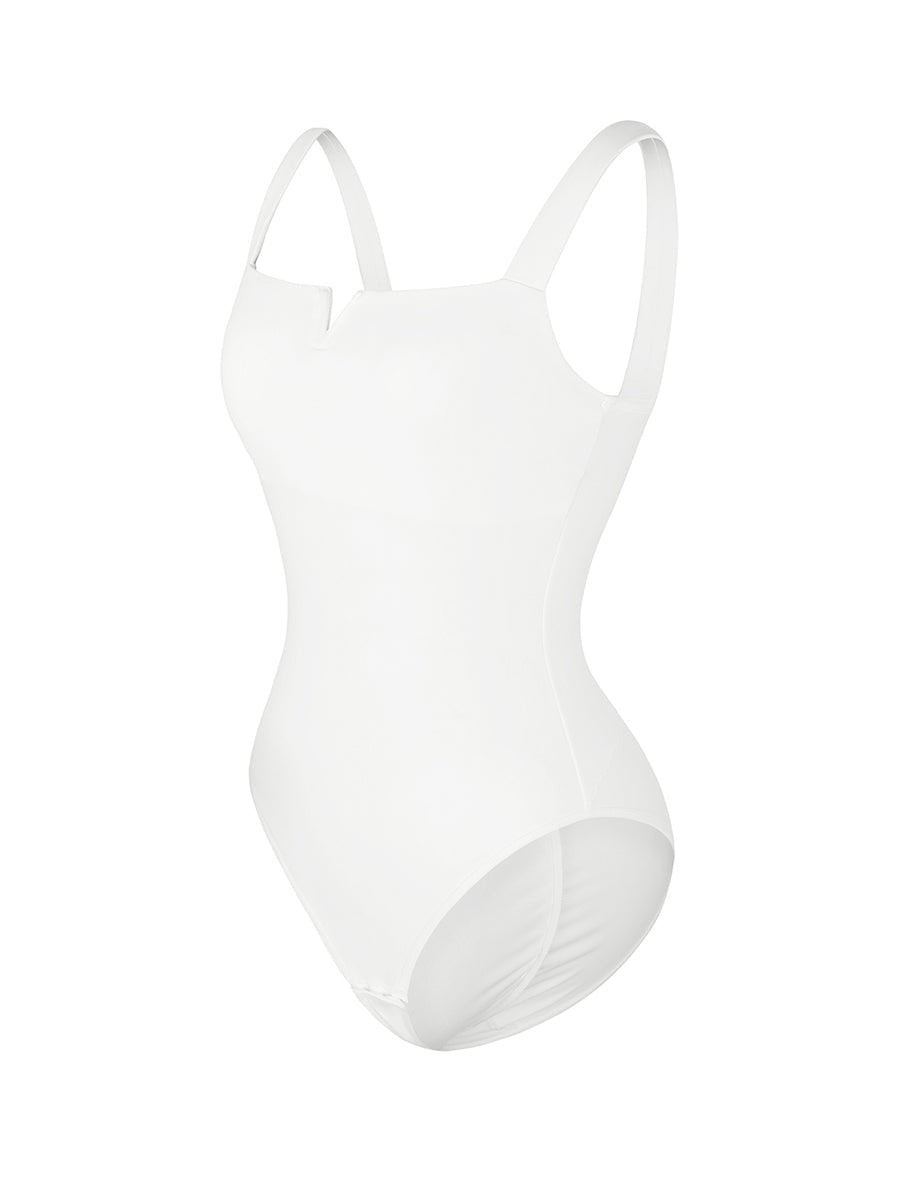 Lilou - Square Collar Bodysuit - Bella Fit USSWhite