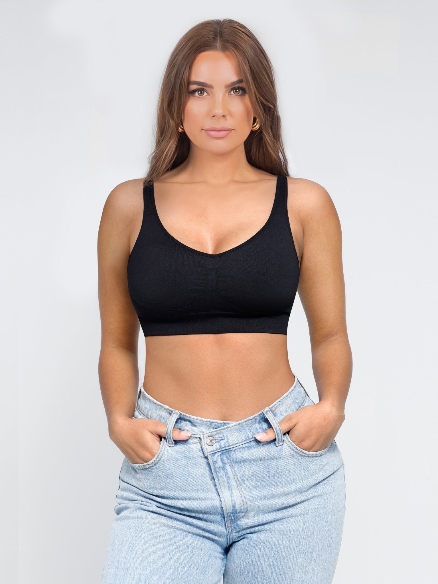 Lynn - Seamless Magic Back Eraser Bra - Bella Fit USBlackS