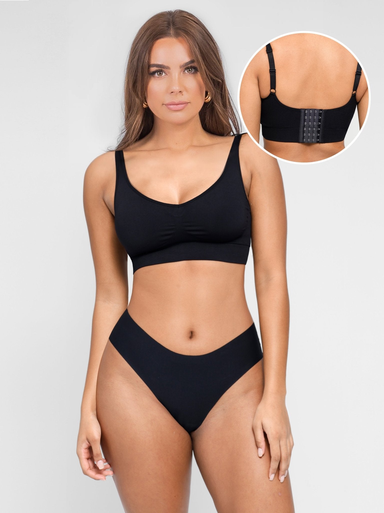 Lynn - Seamless Magic Back Eraser Bra - Bella Fit USBlackS