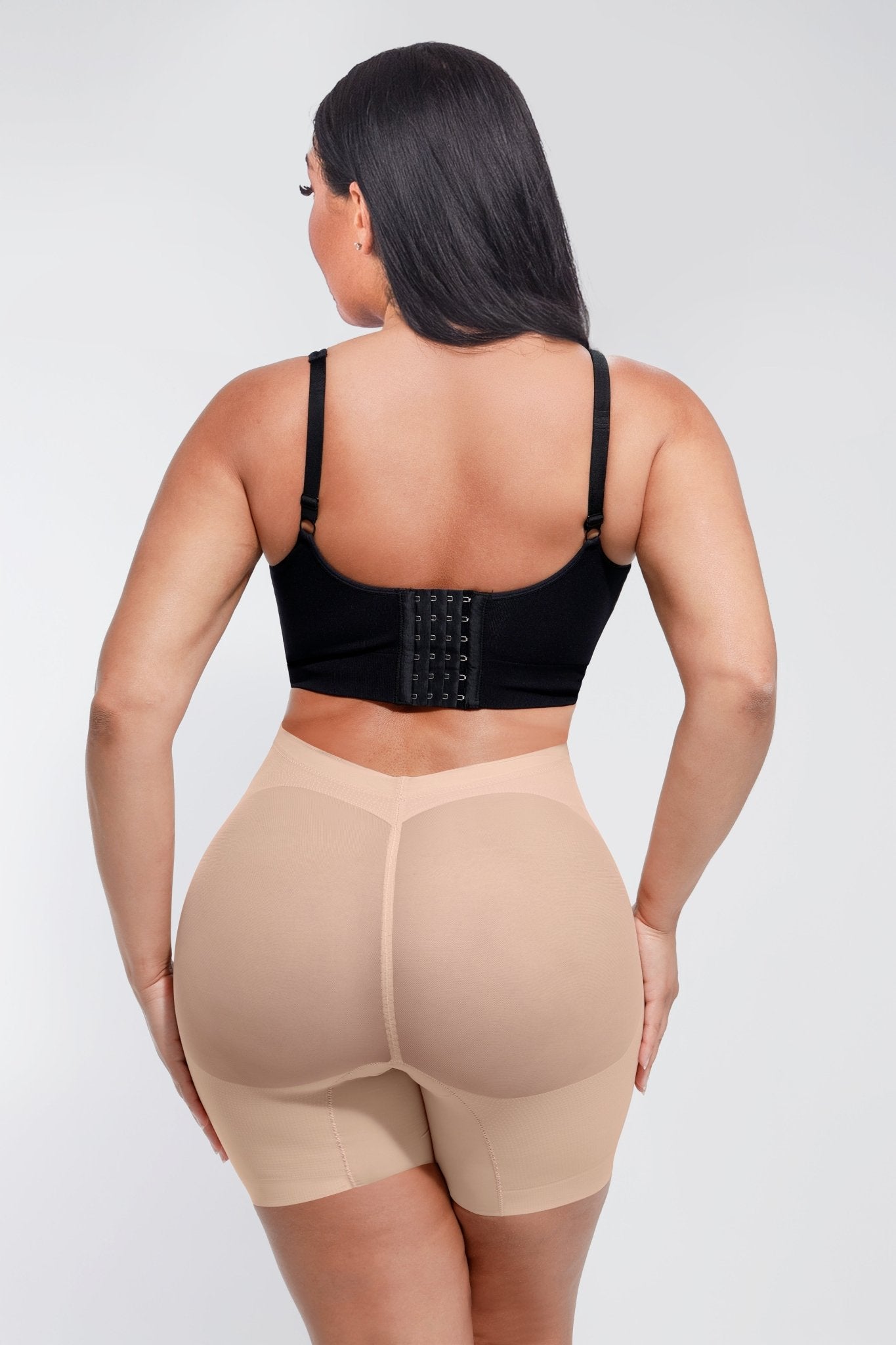 Madison - Tummy Slimming Low Back Mesh Butt Lifter - Bella Fit USXSBeige