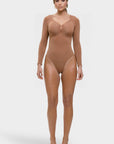 Stefanie Long Sleeve - Sculpting Bodysuit – Seamless Thong, Chest Support & Tummy Control