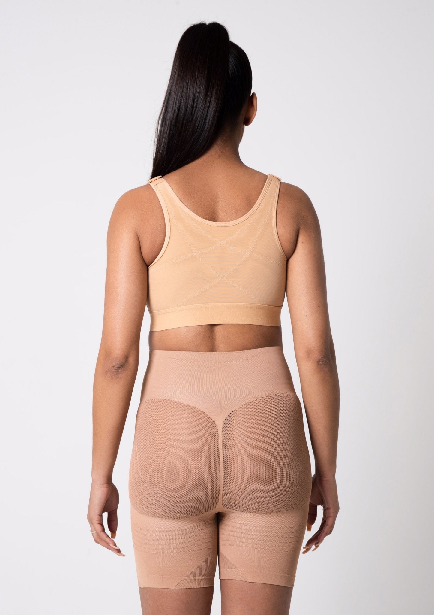 Melany - High Waist Seamless Panty Shaper Slimming Waist - Bella Fit USXS/SBeige