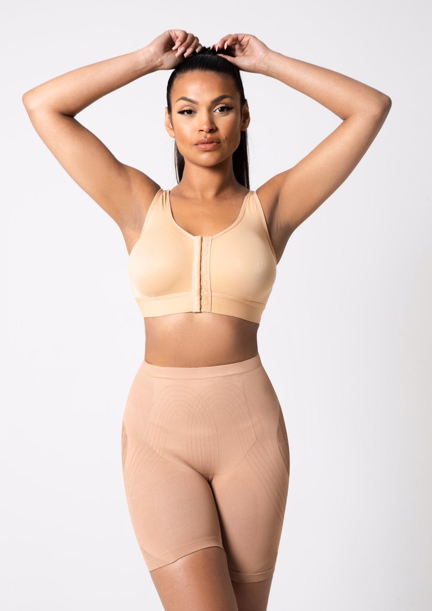 Melany - High Waist Seamless Panty Shaper Slimming Waist - Bella Fit USXS/SBeige