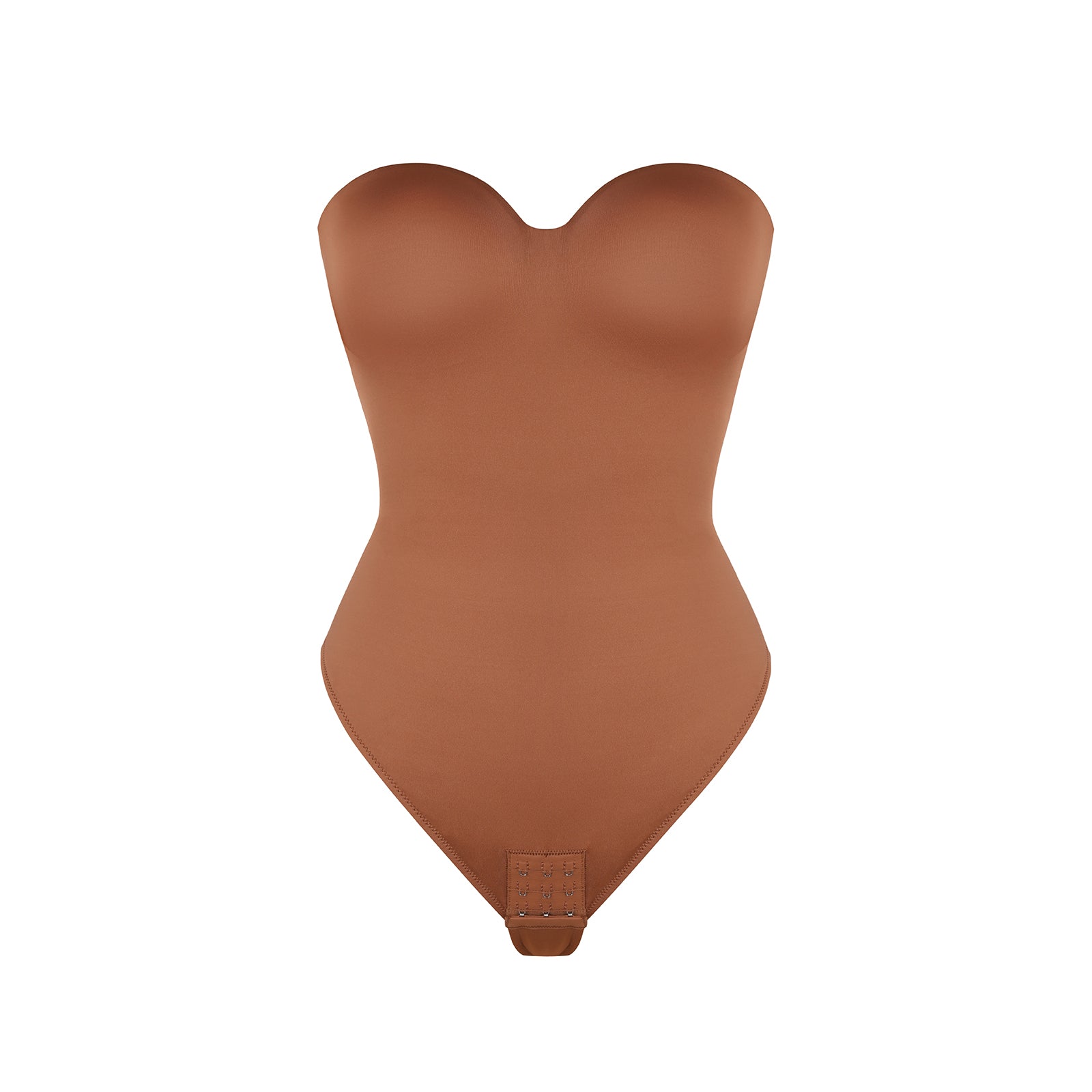 Monica - One - Piece Thong Bodysuit with Underwire, Removable Waist Straps &amp; Abdomen Shaping - Bella Fit USBrownS