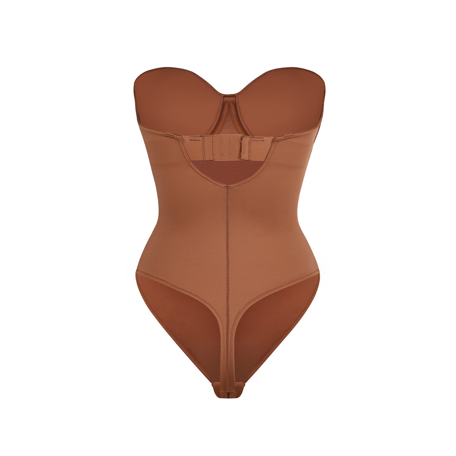 Monica - One - Piece Thong Bodysuit with Underwire, Removable Waist Straps &amp; Abdomen Shaping - Bella Fit USBrownS