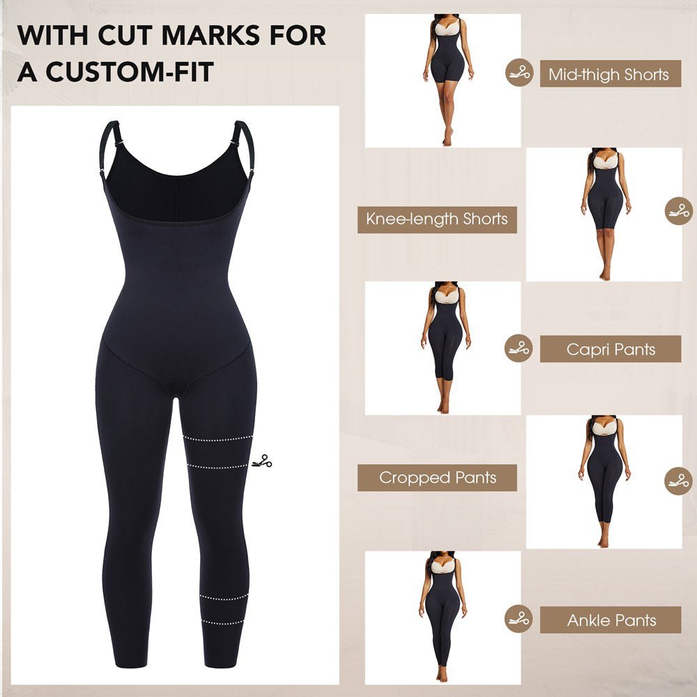 Naomi - Full Body Shaper Open Chest Adjustable Straps - Bella Fit USS