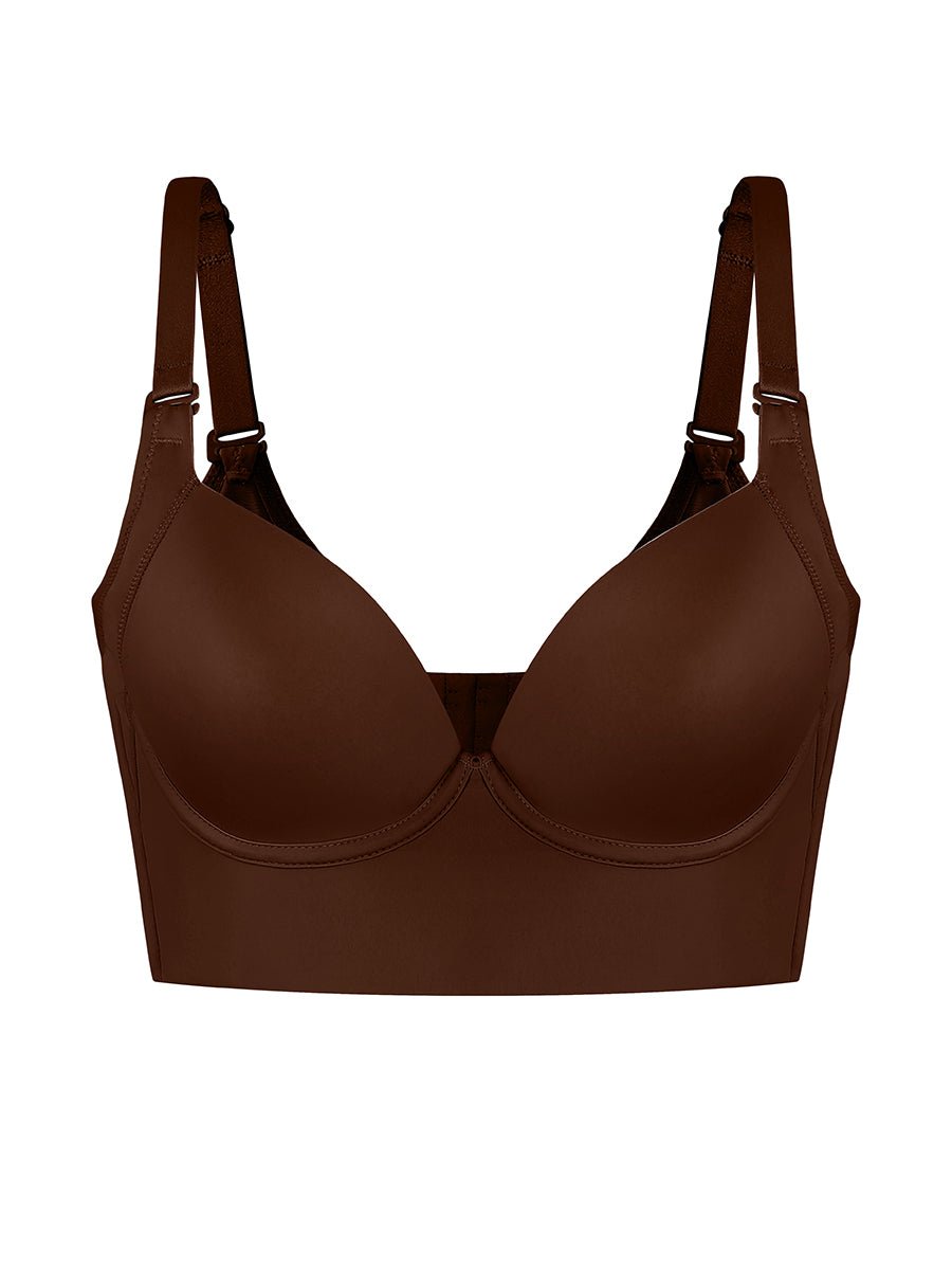 Silvia - Adjustable Wired Push Up Bra - Bella Fit USBrown36B/C