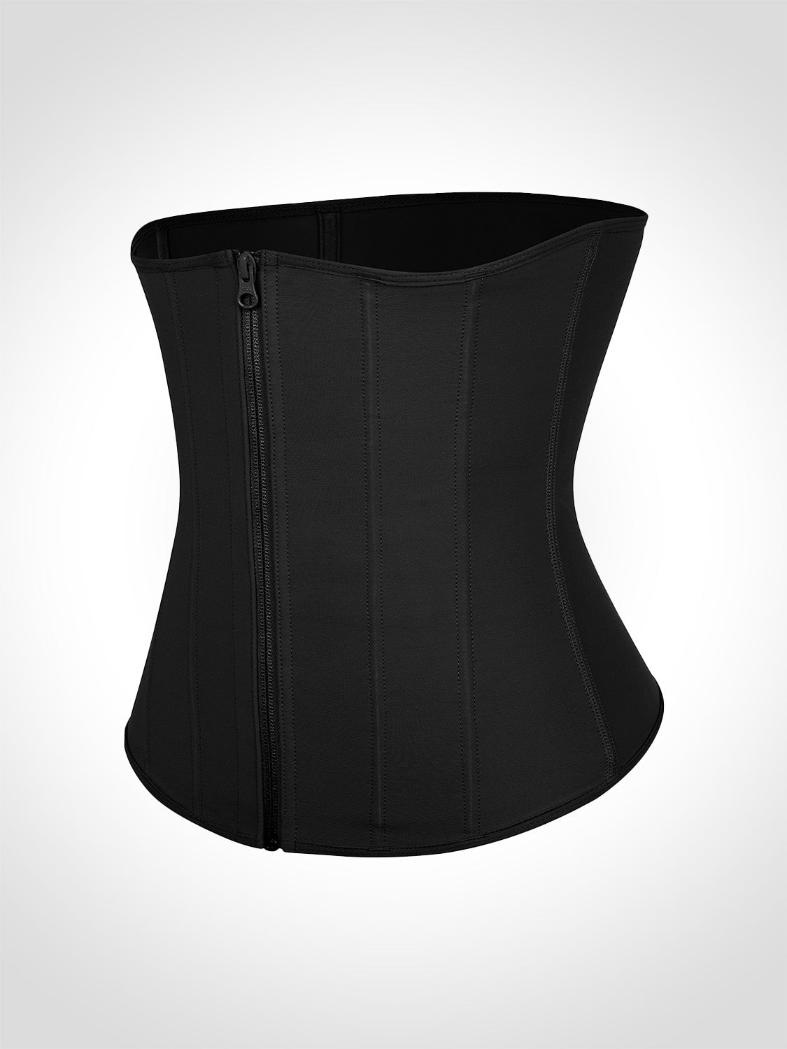 Tara - Waist Trainer with Zipper and Hooks - 9 Steel Bones - Bella Fit USSBlack